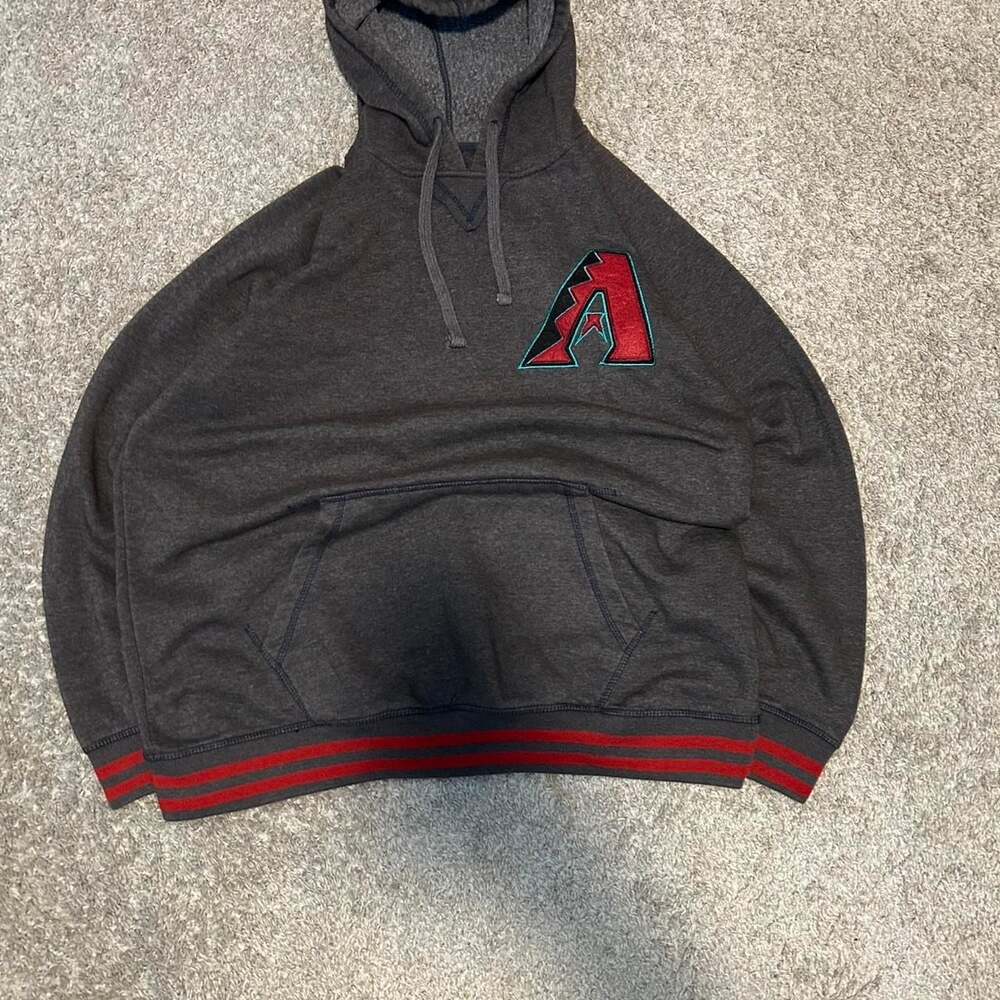Arizona Diamondbacks Stitches MLB Hoodie, Grey/Red, Men's Size XL